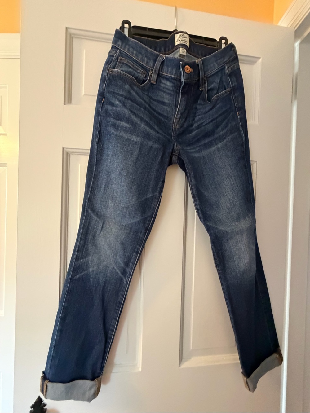 J. Crew Women's Dark Blue Slim Broken In Boyfriend Jeans